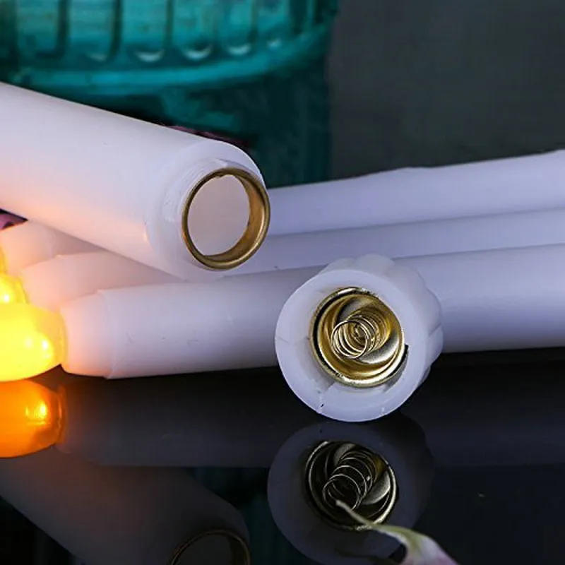 6 шт. светодиодные беспламенные Свечи 11 дюймов на батарейках|taper candles|candle lampled candle