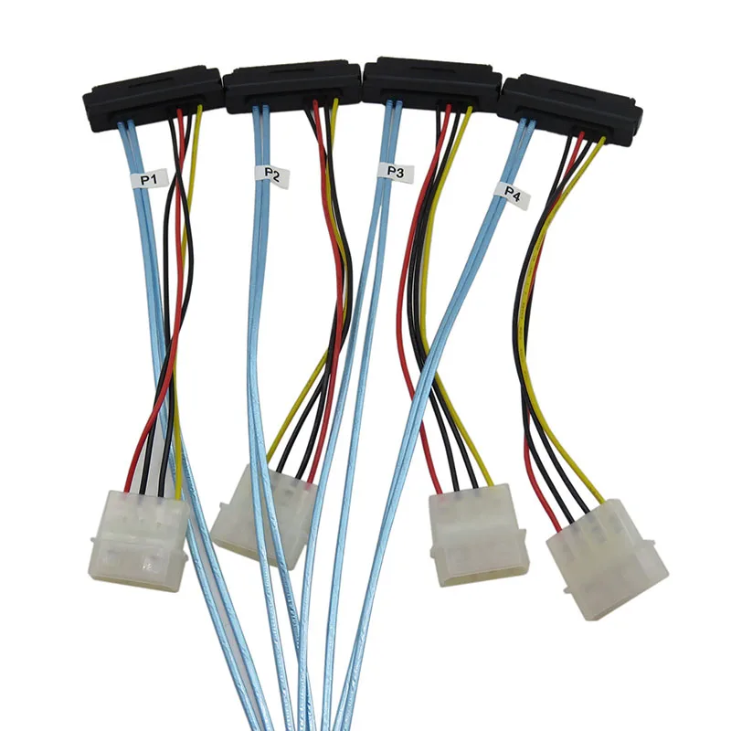 Кабели sas sata SFF 8643 внутренний Mini SAS HD to (4) 29pin 8482 кабель для жесткого диска fanout 12