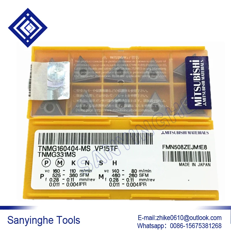 

free shipping high quality 50pcs/lots TNMG160404-MS VP15TF / TNMG160408-MS VP15TF cnc carbide turning inserts