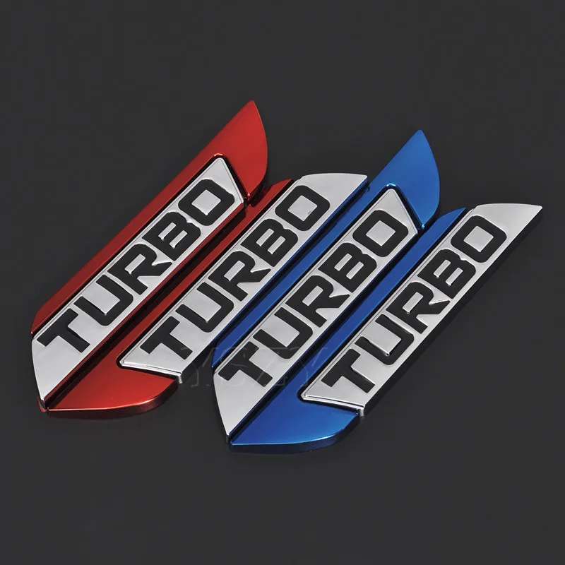 1 Pair Fashion Metal Car Sticker Auto Fender Emblem Side Wing Badge