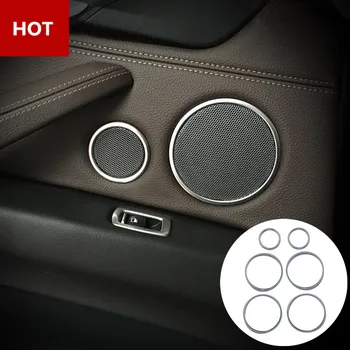 

Interior Car Door Speaker Decorative Cover Trim For BMW X5 F15 2014-2018 6pcs