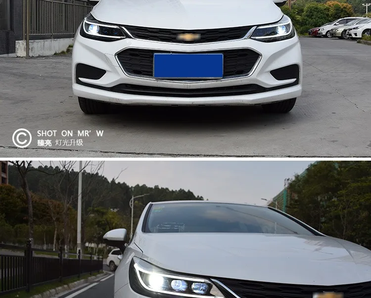 AKD автомобильный Стайлинг Головной фонарь для Chevrolet Cruze фары- все новые Cruze светодиодный фары DRL Hid Bi Xenon автомобильные аксессуары