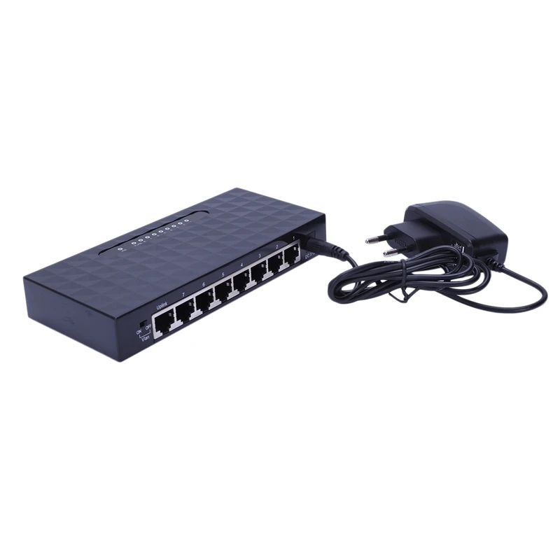 8-коммутатор концентратор Lan 10/100/1000 Мбит/с полный дуплекс Gigabit Ethernet Настольный сетевой переключатель(штепсельная вилка европейского стандарта