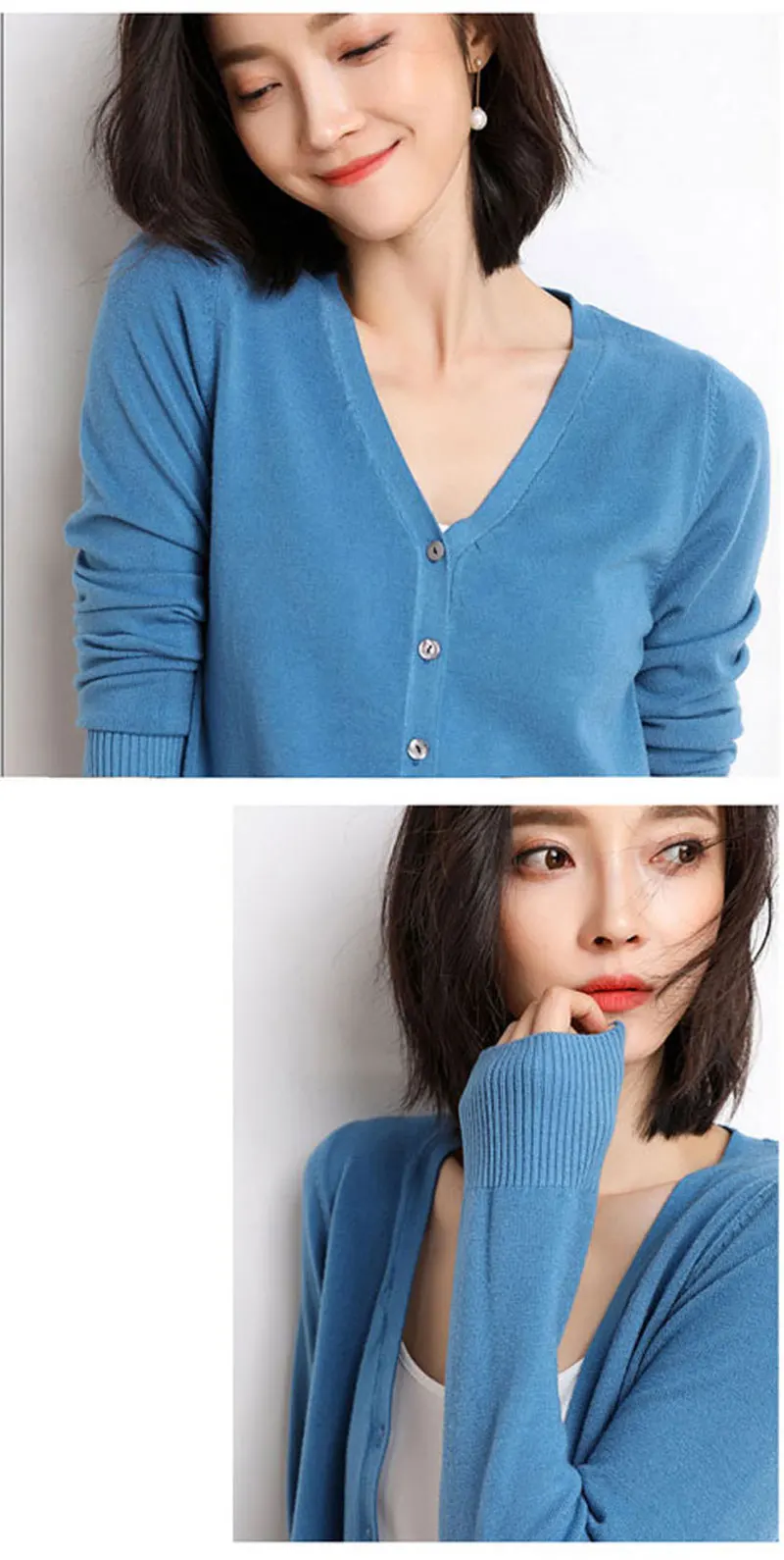 HEE GRAND/женские короткие свитера весна плюс Размеры 2XL кашемировые кардиганы тонкие осенние Для женщин Свитер с V-образным вырезом Верхняя одежда WZL1499