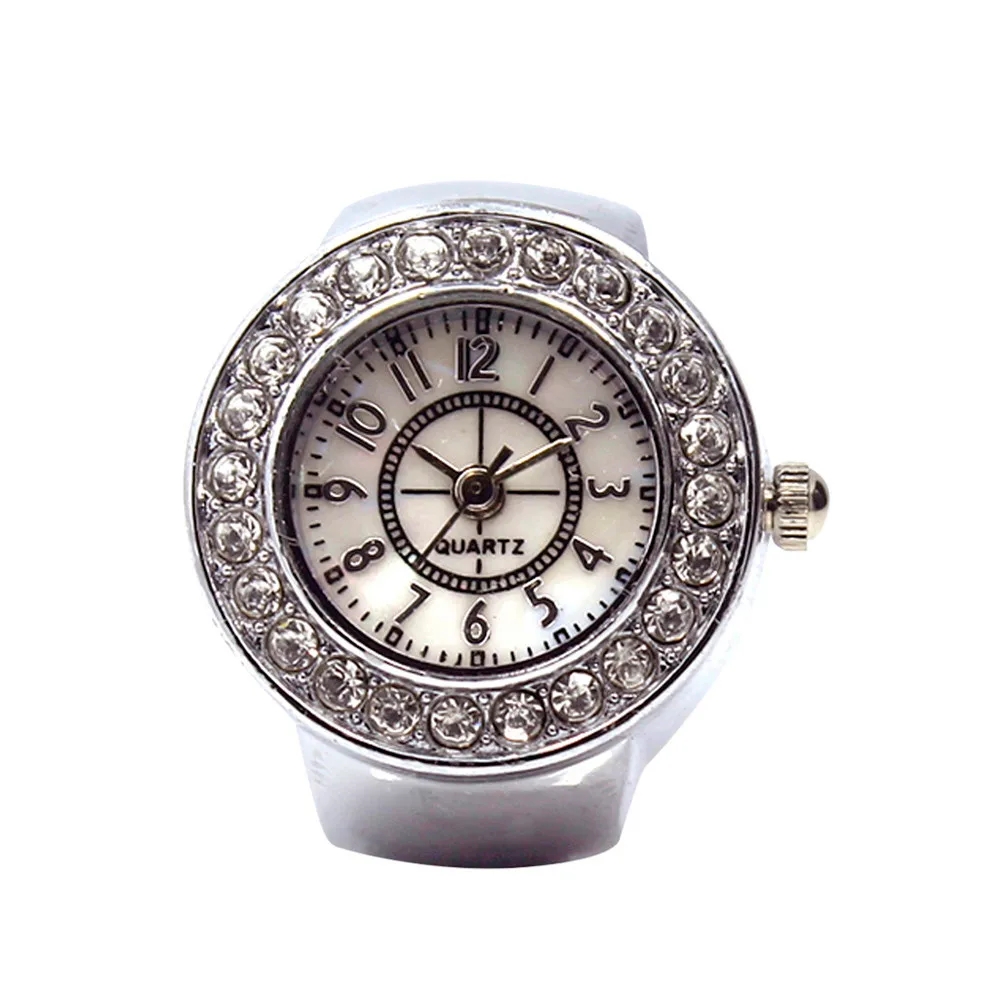

Stylish Jewelry womens Dial Quartz wist Watch Creative Steel Cool Elastic Quartz Finger Ring Watch New Ring Watches Dropship