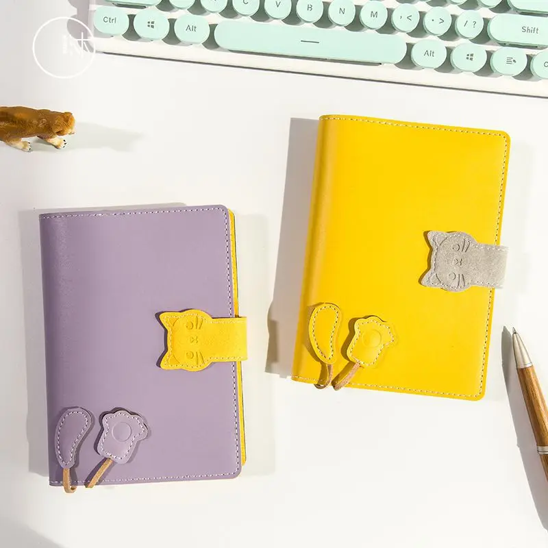 

Cute Kitten Simple Pure Color Notebook Kawaii Planner Scrapbook Soft Cover Diary Office School Supplies Agenda 2019 Notebook