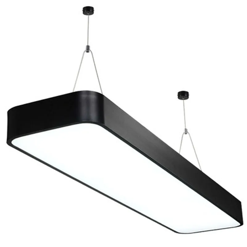 

LED office chandelier strip light rectangular studio supermarket shop Internet cafe industrial wind chandelier