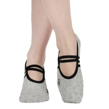 Хлопковые женские носки для йоги, нескользящие носки для танцев, пилатеса, балета, тренажерного зала, фитнеса, с открытой спиной, силиконовые Нескользящие носки, Тапочки