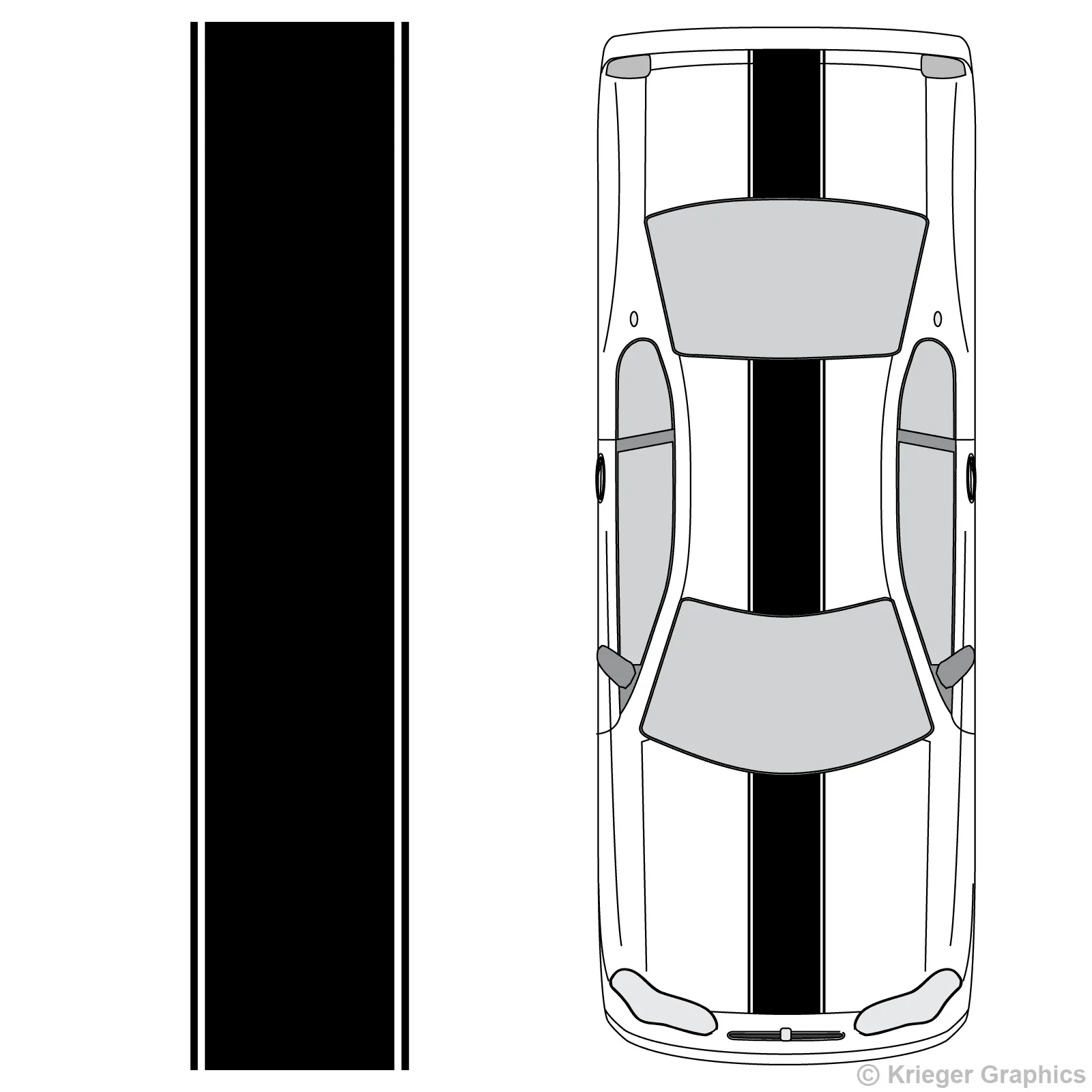 Виниловая наклейка для Chevy Monte Carlo Center Racing Stripe | Автомобили и мотоциклы
