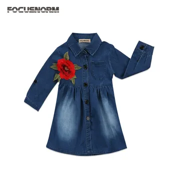 

New in Fashion Toddler Kid Girl Denim Blue Summer Party Dress Sundress Clothes Casual