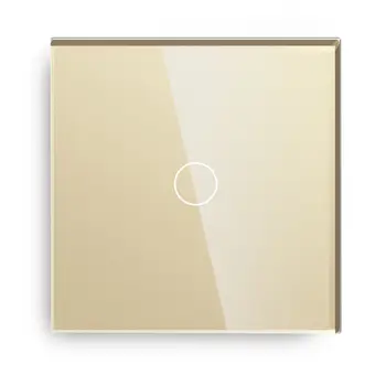 

Bseed EU Standard Touch Switch 1 Gang Black White Golden Touch Sensor Switch With Glass Panel Smart Wifi Monitoring
