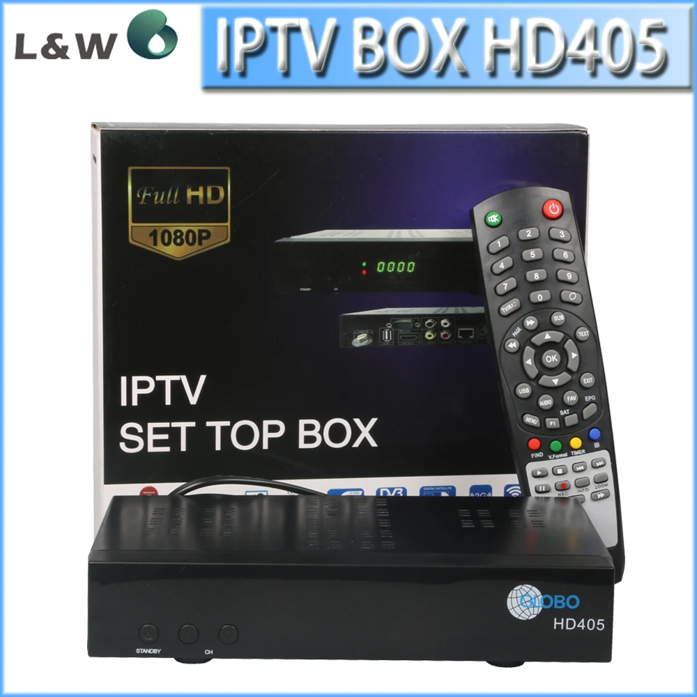 IPTVSatelliteReceiverGloboHD405DVBS2With1yearIPTVChannels