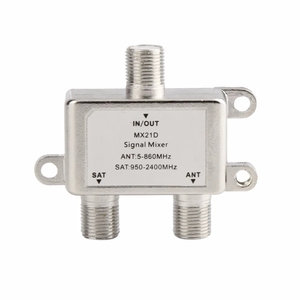 

High Quality 2 In 1 Dual-use 2 Way Diplexer TV Signal Mixer Satellite Sat Coaxial Combiner Cable Splitter Switch Switcher