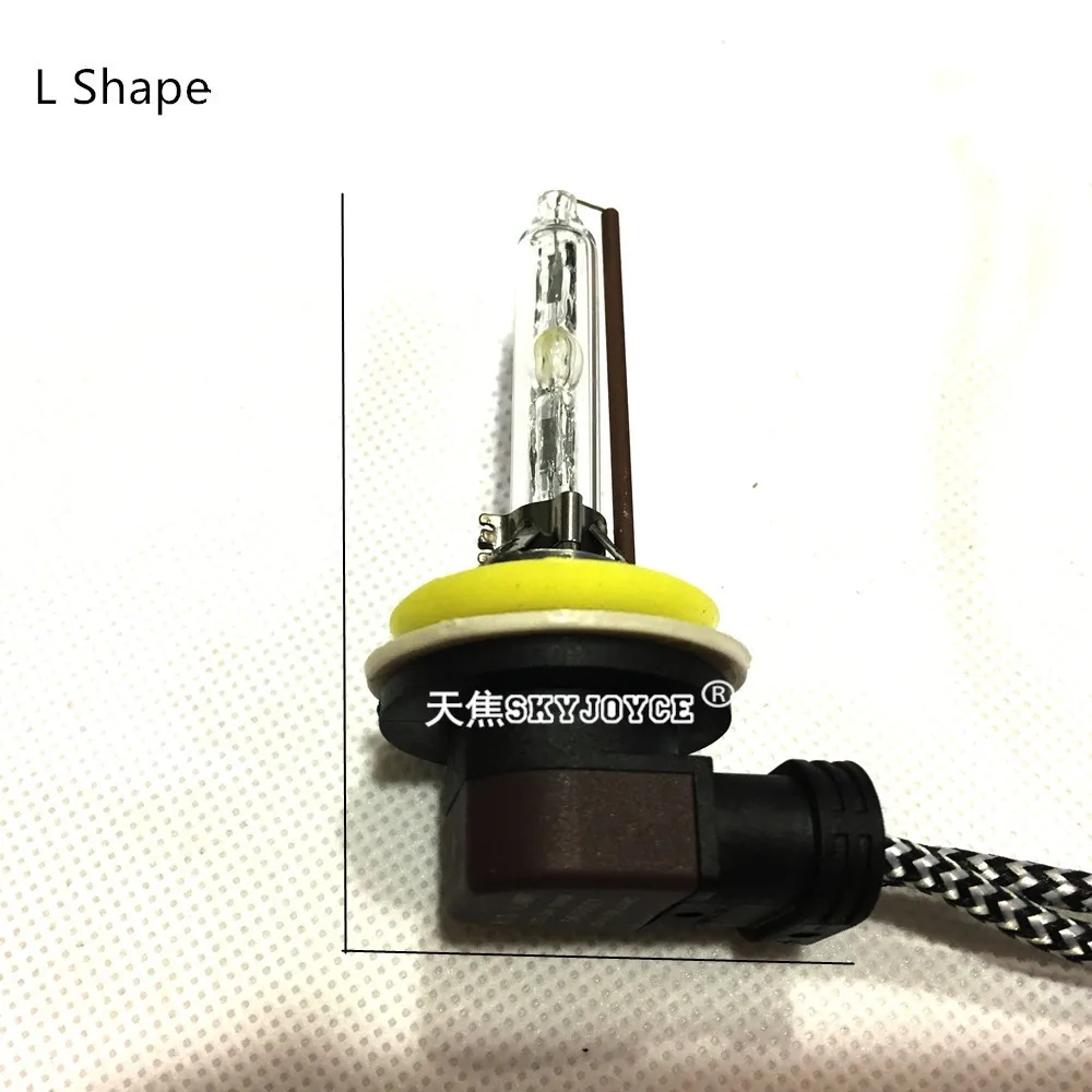 2pcs AC 35W hid xenon bulb H11-B xenon hid auto light xenon white 5500K fast bright hid lamp replacement H11-B bent H11 L shape (9)