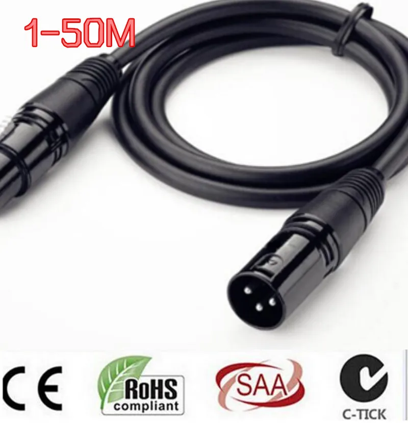 2pcs 3 pin signal DMX cable DMX512 stage lighting signal cable led par