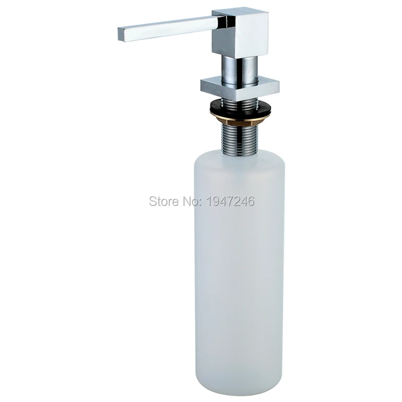 100% Solid Brass High Quality Built In Deck Mount Pump Countertop Kitchen Sink Soap Dispenser Set With ABS Pump & 10 Oz Bottle