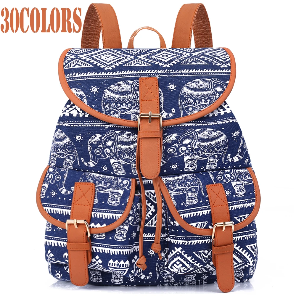 Sansarya New 2018 School font b Bag b font Bohemian Vintage Women Backpack font b Drawstring