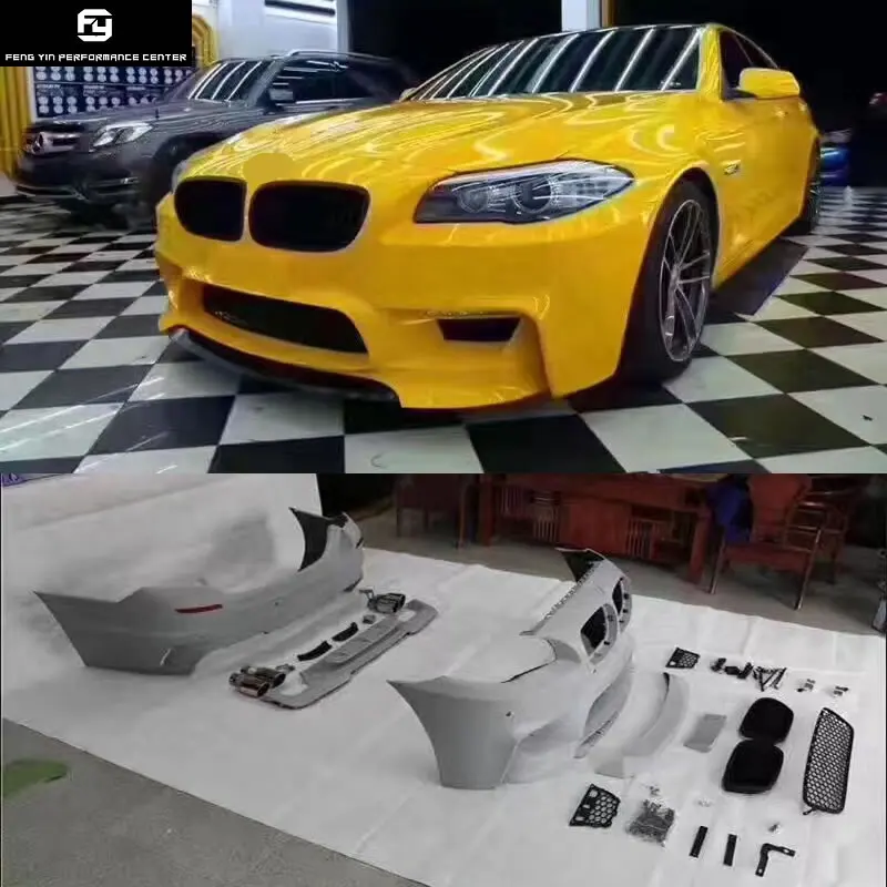 

F10 5 Series PU Unpainted Car body kit front bumper Rear bumper diffuserFor BMW F10 body kit 11-15