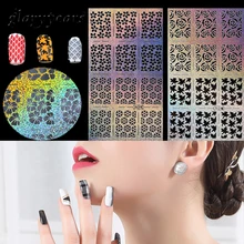 1 лист наклейка для ногтей трафарет аэрография блеск шаблон Точка Цветочный дизайн сексуальные женщины дизайн ногтей Маникюр Инструмент трафарет наклейки для ногтей
