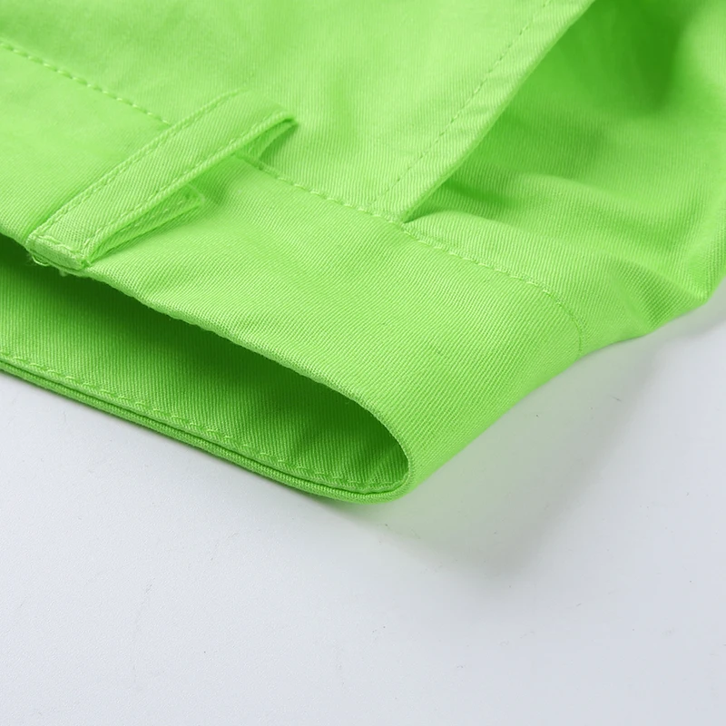 HEYounGIRL повседневные свободные хип хоп женские брюки-карго флуоресцентный зеленый Harajuku женские брюки уличная пот брюки весна 2019