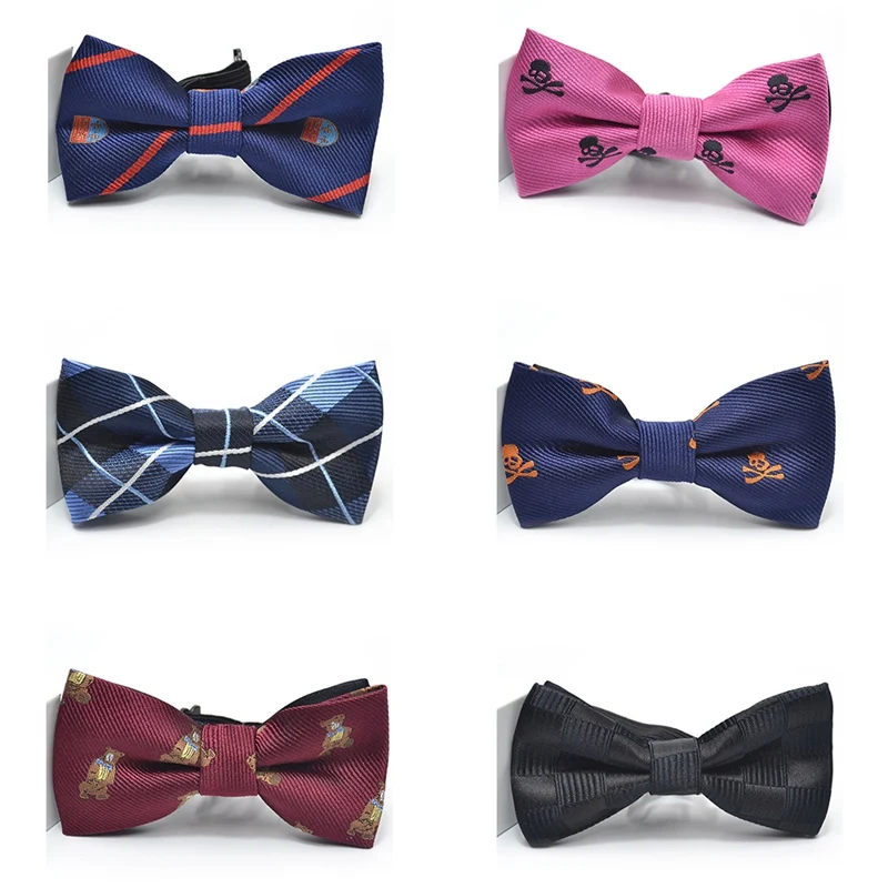 

New Style Plaid Children Polyester Bowtie Baby Kids Classical Pet Striped Butterfly Bow Tie Elk Bike Umbrella Dog Car