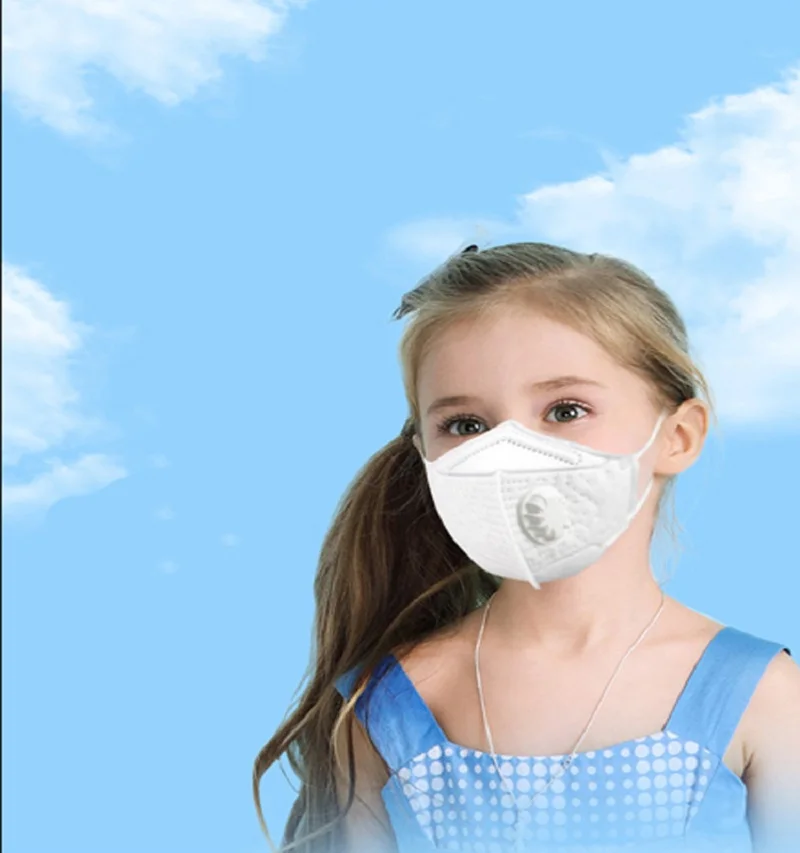 12 шт./пакет маски для лица N95 респираторы с клапаном детей PM2.5 Пылезащитная маска