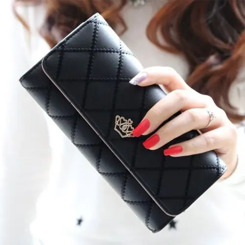 Women Lady Clutch Leather Wallet Long Card Holder Phone Bag Case Purse Handbag Z 