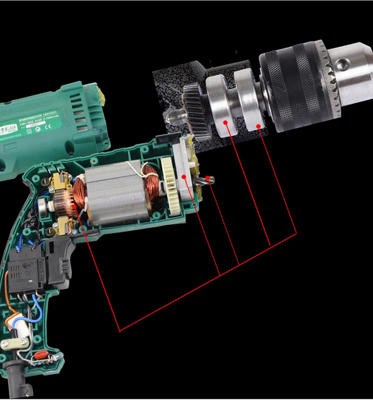 LAOA бренд 810 Вт многофункциональные электрические дрели Ударная дрель электроинструменты для сверления керамического цемента стальная доска