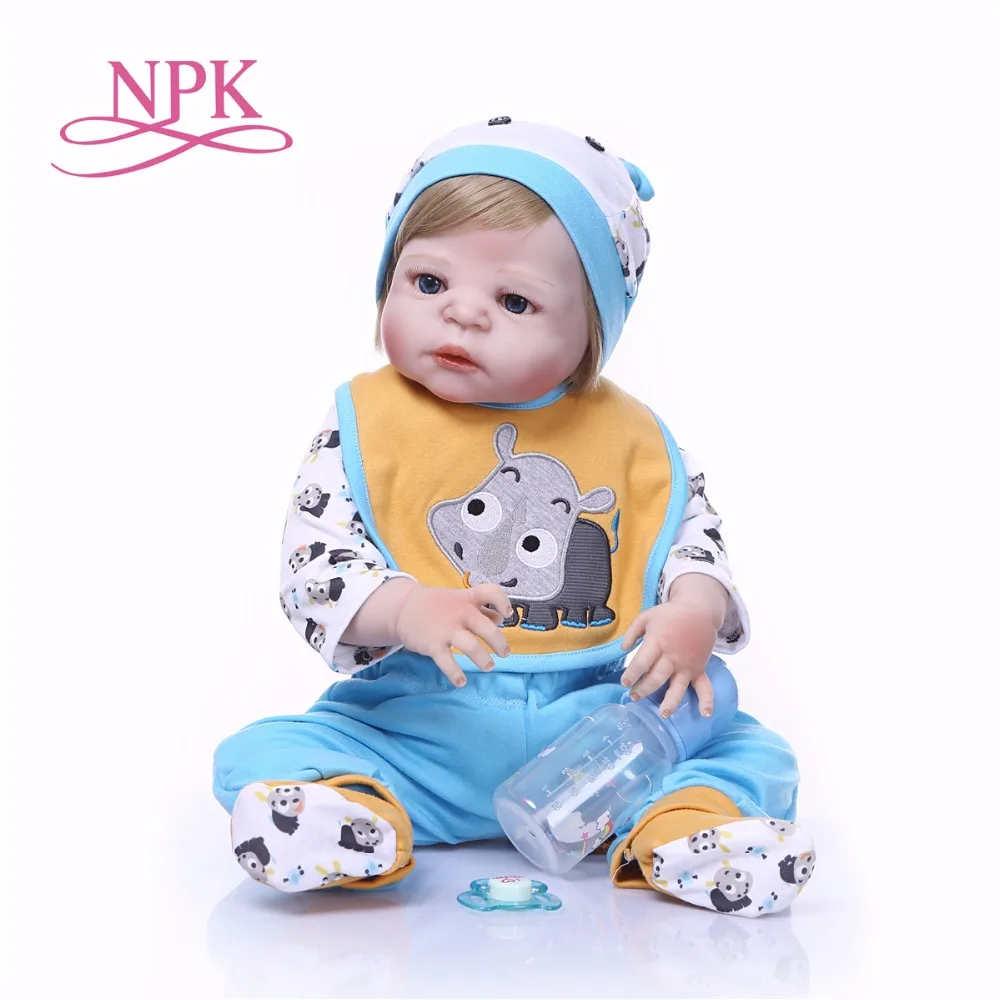 57 см NPK Boneca Reborn blue little rhino винил Baby Doll игрушки реалистичные дети день рождения
