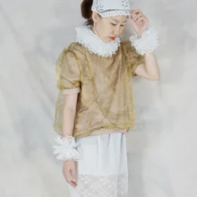 Винтажная романтическая Фея плавающая секция шрам рукав галстук бабочка кисточка Марля Макарон чувство украшенный рококо ветер аксессуары для украшения рук