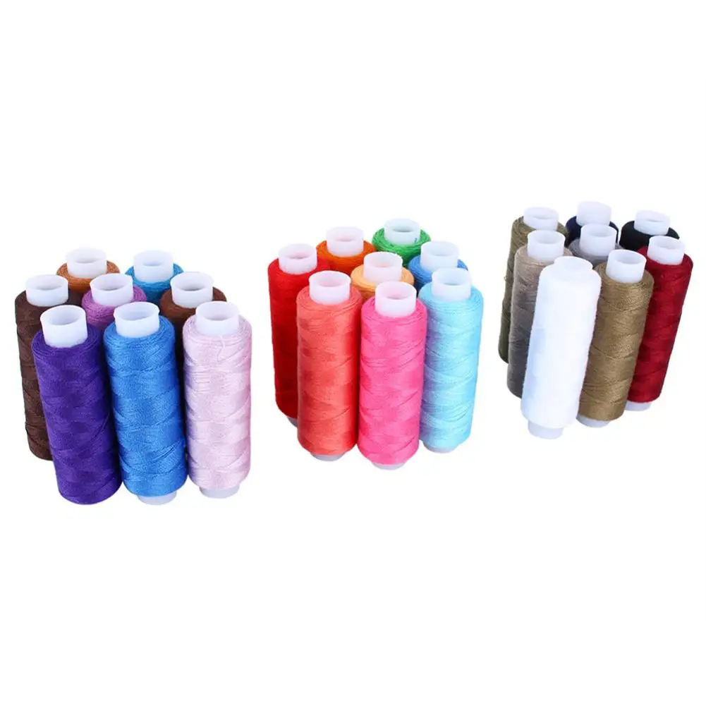 New 24 Spools Set thread Mixed Colors Sewing Polyester All Purpose
