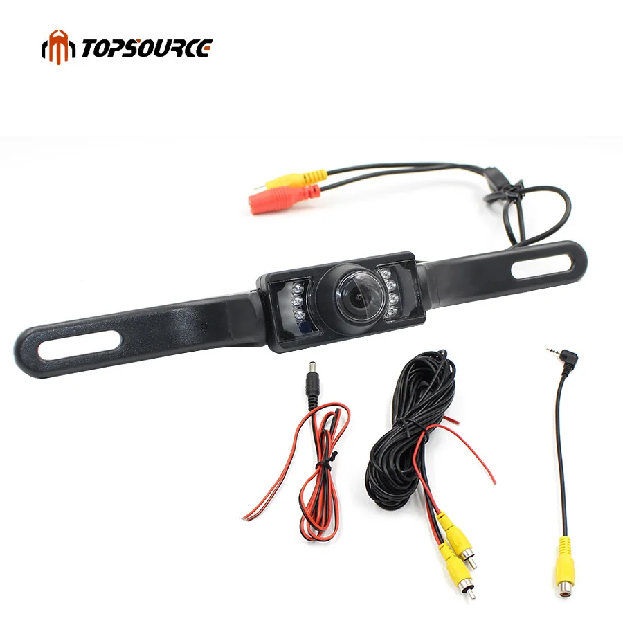 

Car License Plate Frame Rear View Camera 648P HD Vehicle Back Front Side View 140 Color 7 Infrared LED Night Vision Waterproof