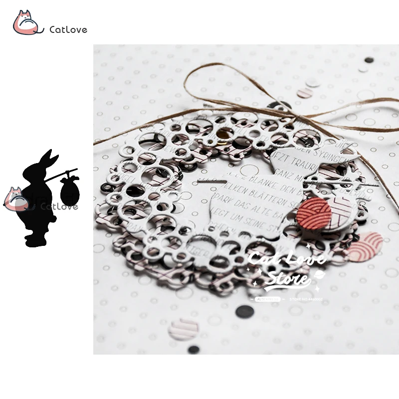 

Rabbit Animal Metal Cutting Dies Stencils For DIY Scrapbooking Paper Card Decorative Craft Dies Embossing Die Cuts New 2019