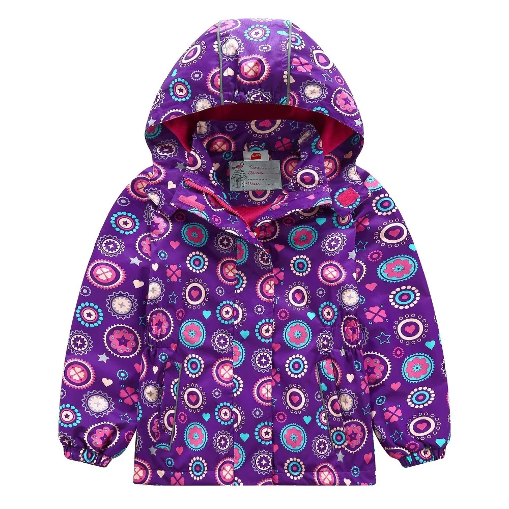 

Warm Child Coat Lavender Baby Girls Jackets Waterproof Children Outerwear Thicken Polar Fleece Autumn Winter For 3-12 Years Old