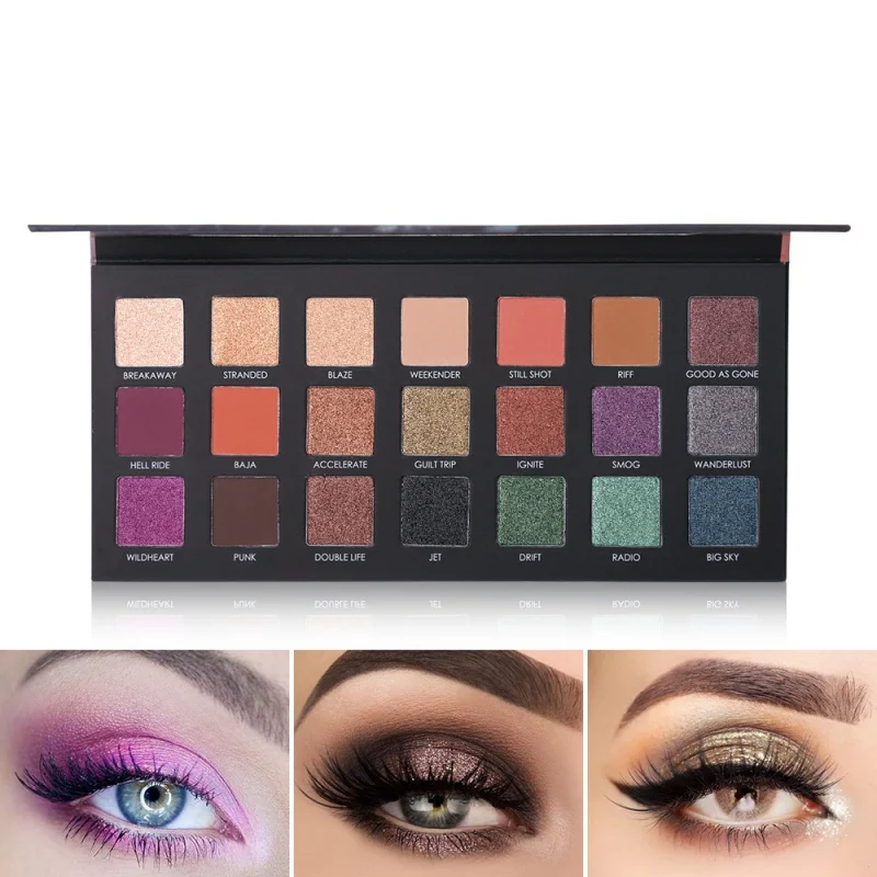 

21 Colors Nude Makeup Eyeshadow Palette Waterproof Pigment Eye Shadow Make up Brush Palette Set Cosmetics