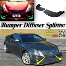 Автомобиль Splitter Диффузор Бампер Canard Lip Для Cadillac CTS CTS-V тюнинг Обвес Передний Дефлектор Автомобиля Лоскут Fin Подбородок Уменьшить ремонт