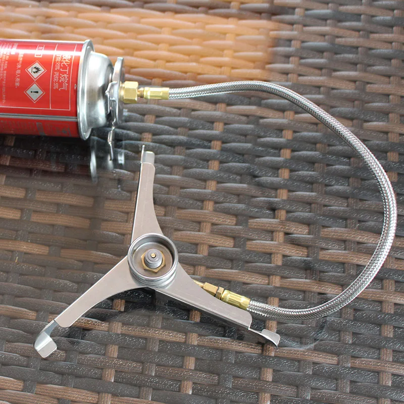 Outdoor Stove Stainless steel& aluminum alloy Stove Adapter Lengthened Link Adapter Nozzle Gas Bottle Outdoor Stove