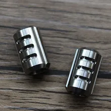 1 шт. титановый сплав молния голова шарик Паракорд аксессуар для брелока нож бусины EDC DIY