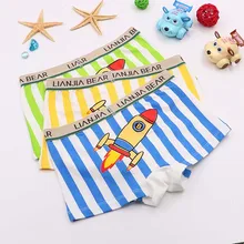 3 шт./партия, хлопковое нижнее белье для маленьких мальчиков детские трусы в полоску, Цветные Короткие трусы для мальчиков, детские трусики От 2 до 10 лет