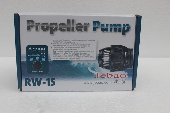 Jebao/Jecod 110~ 240V RW-4 RW-8 RW-15 RW-20 Коралл цилиндр насоса. Аквариумная волновая машина аквариумный насос - Цвет: JEBAO RW-15