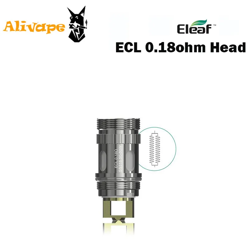 5pcslot Original  Eleaf ECL 0.18ohm Dual SS316 Coil Head for iJust S , Lemo 3, iJust 2iJust 2 mini , MELO III, MELO 2, MELO