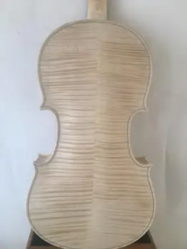 

15.5" viola in white Solid flamed maple back old spruce top handmade