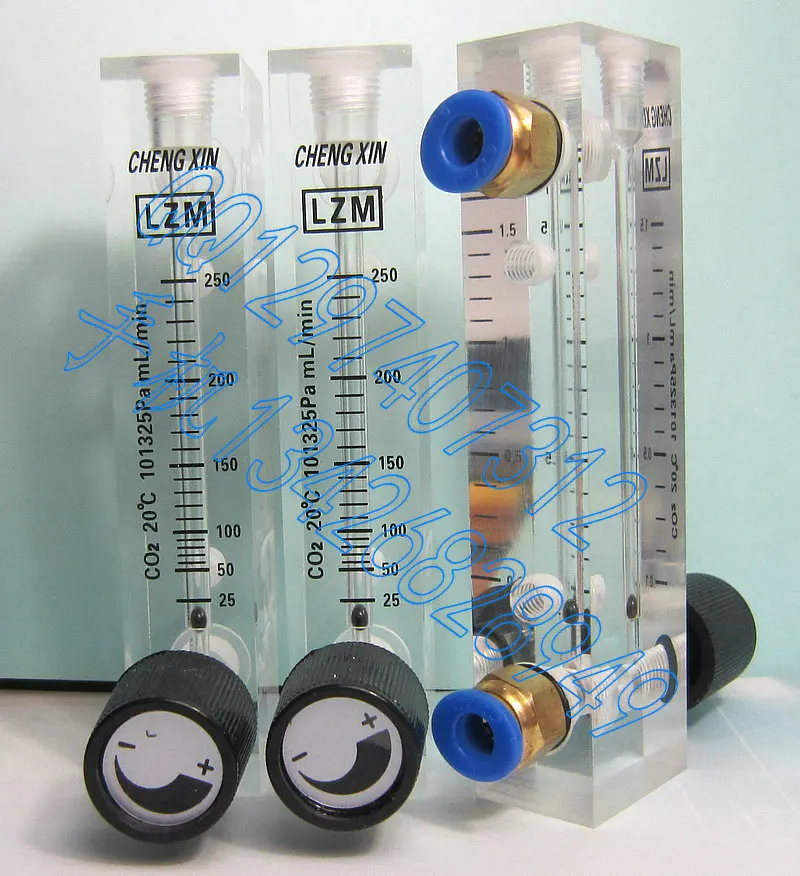CO2 25250mL/min carbon dioxide flow meter with adjustable LZM 6T ml
