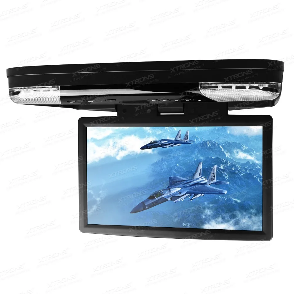 XTRONS 15,6 дюймов Автомобильный dvd-плеер на крыше 1080P видео HD монитор широкий экран откидной верхний автомобильный аудио с HDMI 180 поворотный экран