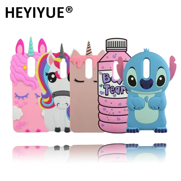 

Cute Stitch Boy's Tears Unicorn Cat Minnie 3D Silicone Phone Case Cover For Huawei Mate 10 Lite / Nova 2i / Maimang 6