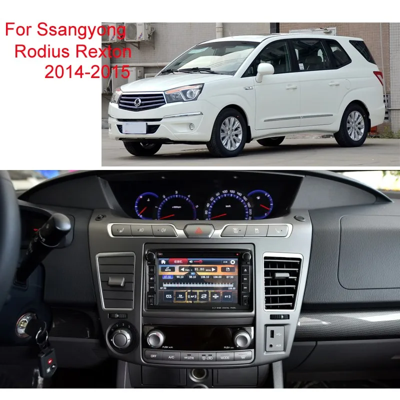 Flash Deal 7" two din andorid 9.0 Car Multimedia Player For SsangYong RODIUS 2014 with GPS navi stereo radio video built in wifi camera 3