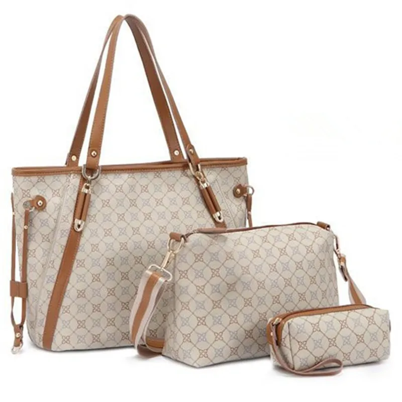 KUNDUI HOT Women font b Handbag b font three piece font b set b font PU