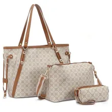 KUNDUI CALIENTE Bolso de Las Mujeres de tres piezas conjunto de Cuero de LA PU bolsas de mensajero de las mujeres bolsa de viaje/bolsos Crossbody Del Hombro de las mujeres bolsa