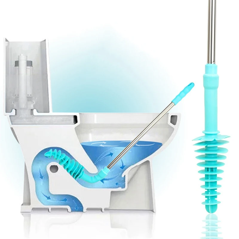 Long handled Toilet Plungers Piston Type Dredge Device Household Toilet