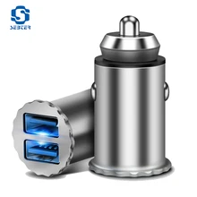 SEBTER Mini Car Charger Adapter 4.8A Metal Fast Charger Mobile Phone Car USB Charger Auto Charge Car Accessories Samsung iPhone